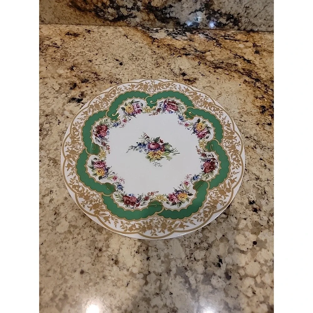 Andrea by Sadek COLLECTION SEVRES Floral Gold Gilded Salad Plate EXCELLENT 1996